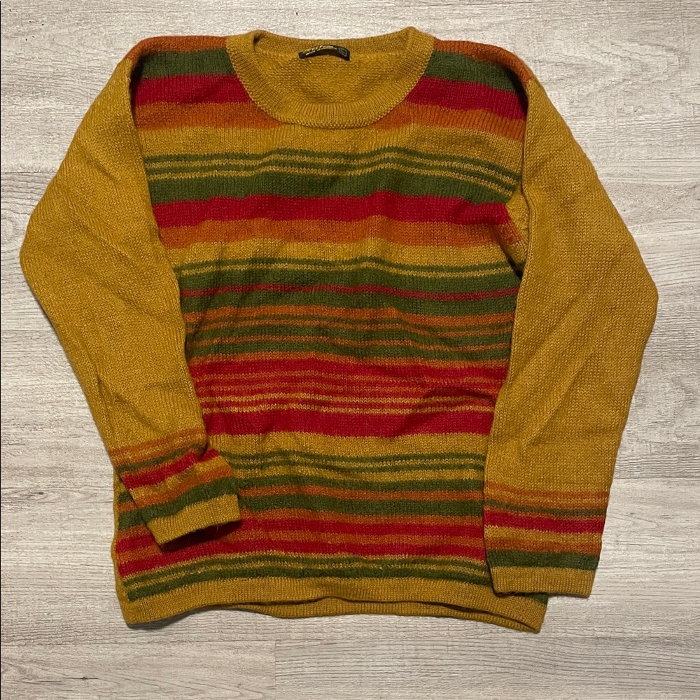 Colorful Striped Crewneck Sweater